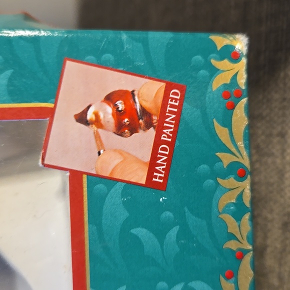 Brass Key 9" Hand Blown and Painted Santa Glass Centerpiece - Picture 14 of 16